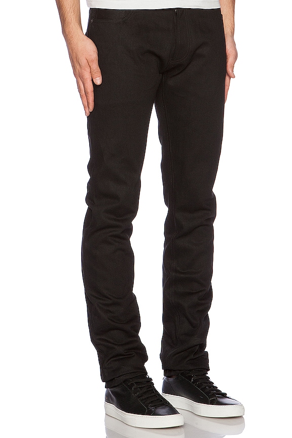 view 2 of 4 Slim Tapered Denim in Double Black Selvedge