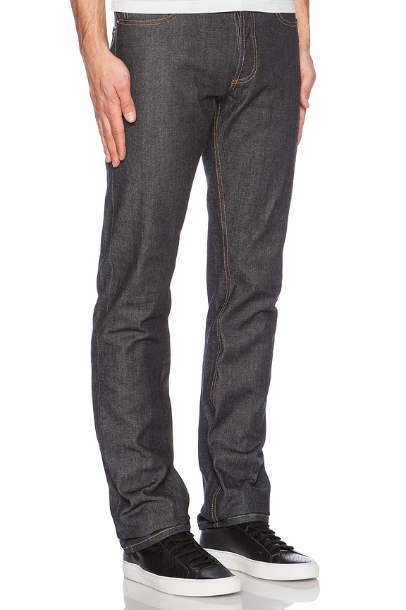 view 2 of 4 Slim Straight Denim in Indigo Selvedge in Raw Indigo Selvedge