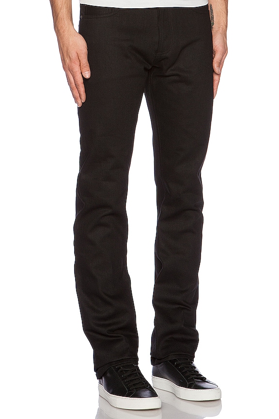 view 2 of 4 Slim Straight Denim in Double Black Selvedge