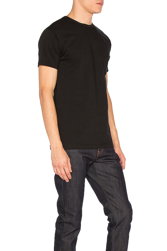 view 2 of 4 Heavyweight Pocket Tee 2 Pack in Black