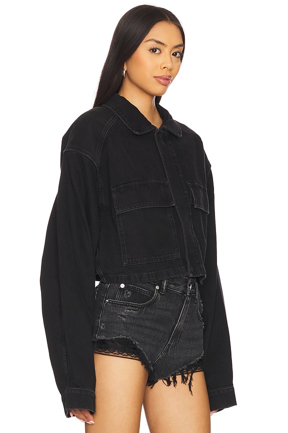 view 2 of 4 Amelia Crop Pocket Jacket in Cliff