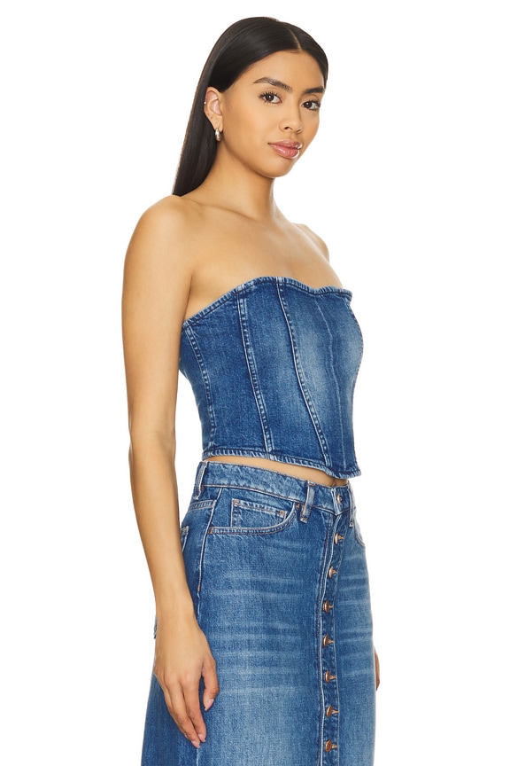 view 2 of 4 CORSET 탑 in Deep Blue