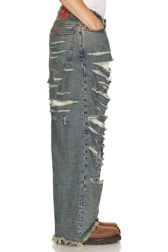 view 2 of 7 Big Daddy Denim Jeans in Blue & Brown Sugar