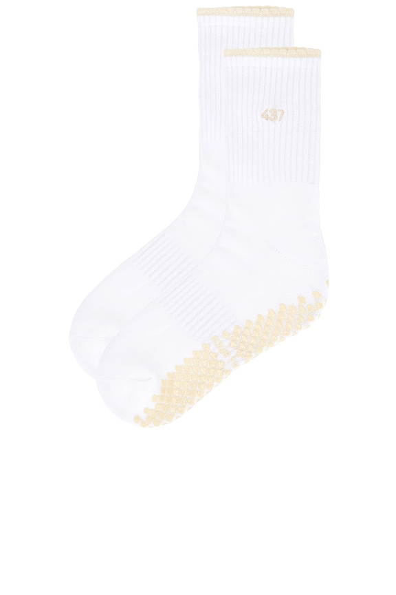 view 2 of 4 The Reformer Socks in White & Cream