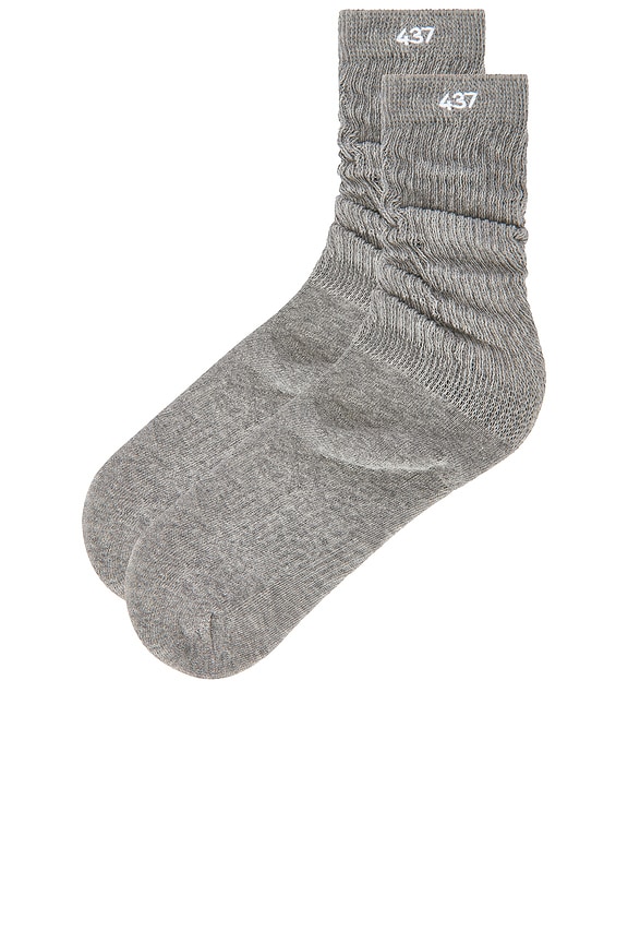 view 2 of 2 The Scrunch Sock in Heather Grey