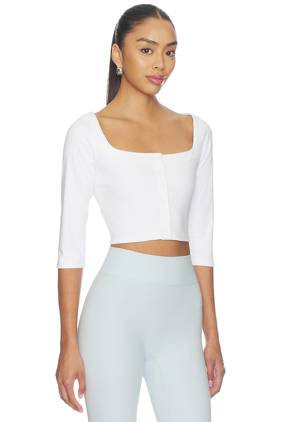 view 2 of 4 The Cropped Cardigan in White