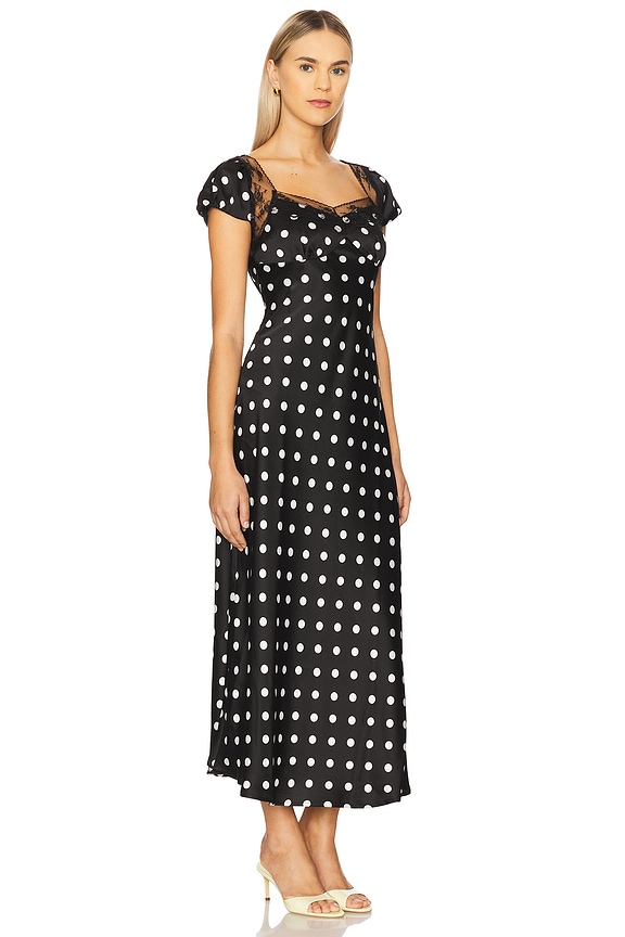 view 2 of 3 Sana Dress in Matte Polka Dot
