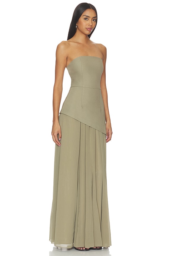 view 2 of 3 VESTIDO SIN TIRANTES KATHRYN in Olive