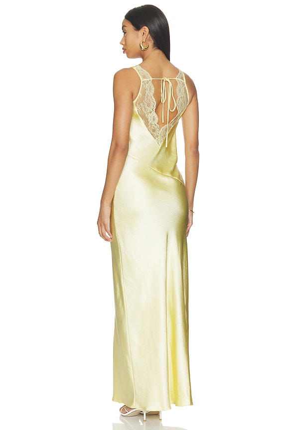 view 1 of 3 MAXI VESTIDO SATÉN PENELOPE in Lemon