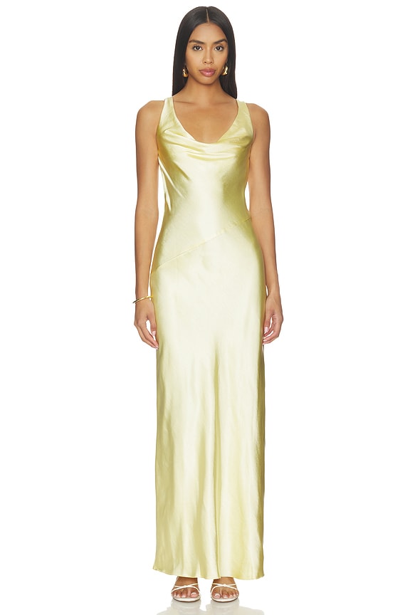 view 2 of 3 MAXI VESTIDO SATÉN PENELOPE in Lemon