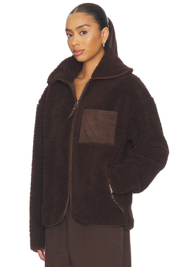 view 2 of 4 Zara Zip Up Fleece in Chocolate