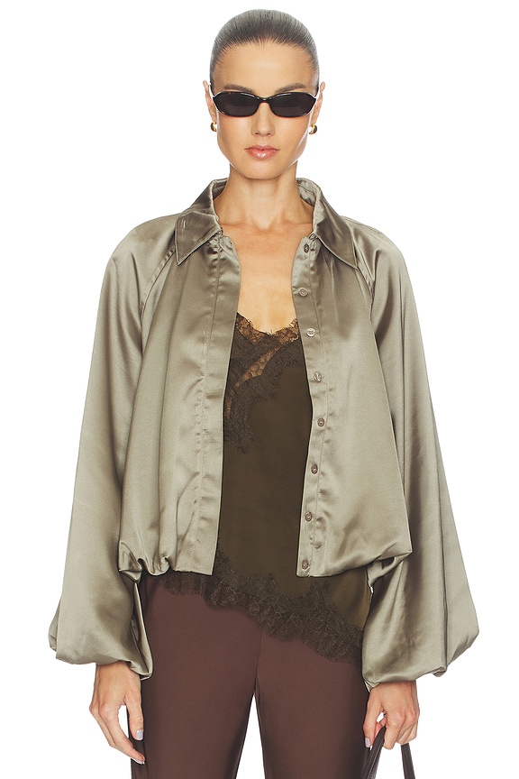 view 2 of 5 Abigail Bomber Jacket in Green