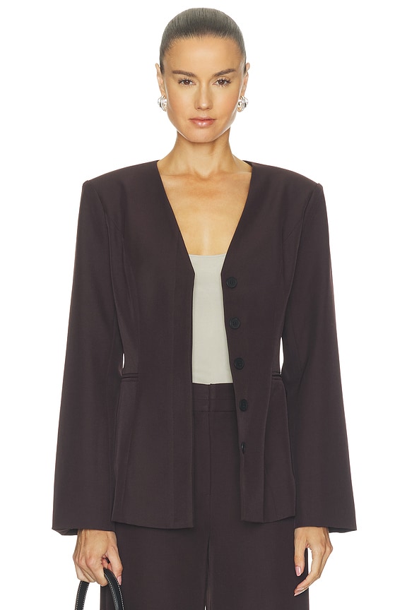 view 2 of 5 Ambra Blazer Jacket in Purple