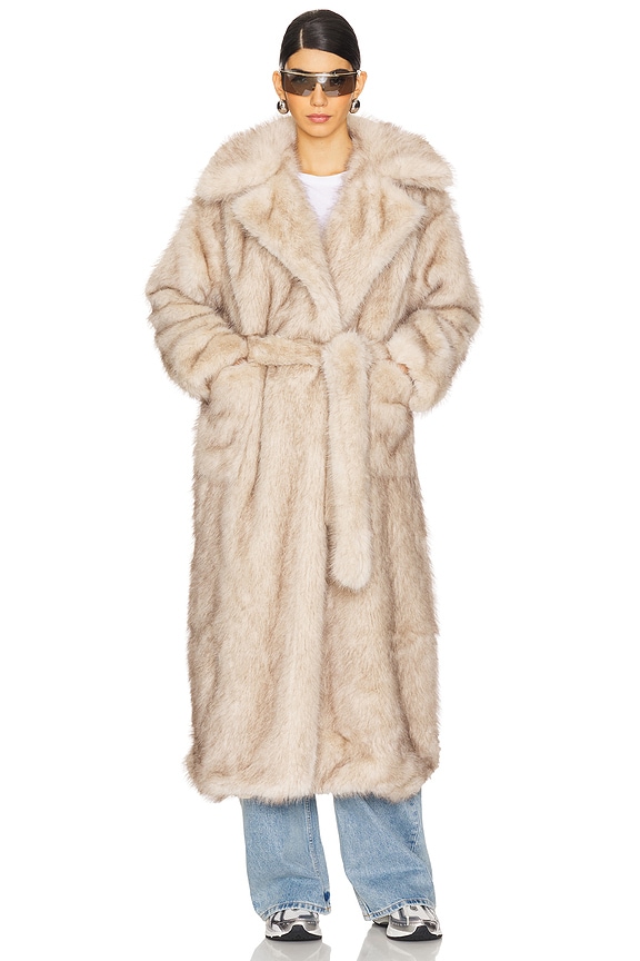 view 2 of 4 SCHIFFER フェイクファーコート in Beige