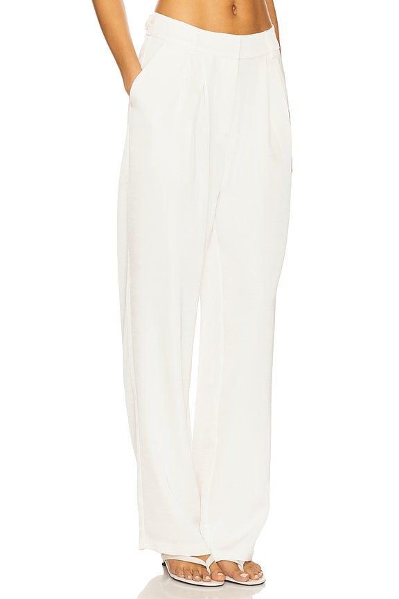 view 2 of 6 Camille Satin Trouser in Cream
