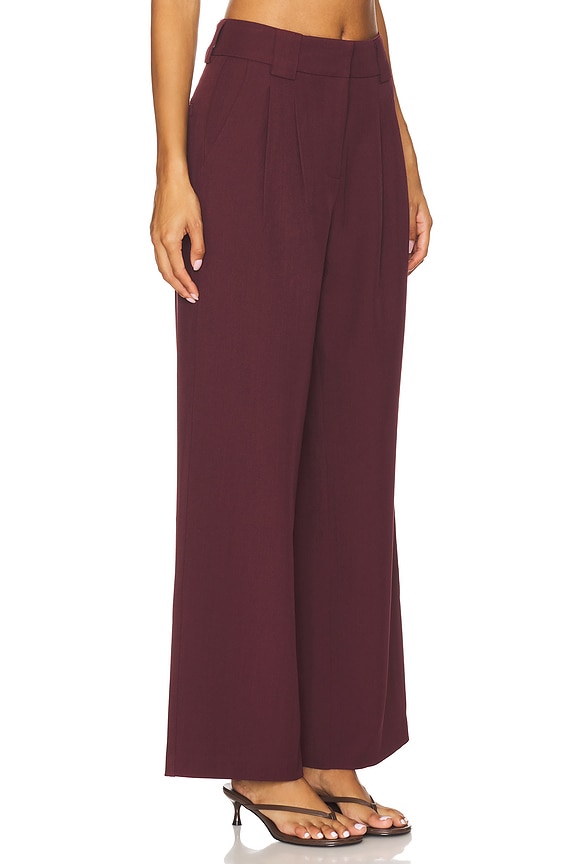 view 2 of 6 Maggie Trouser in Burgundy