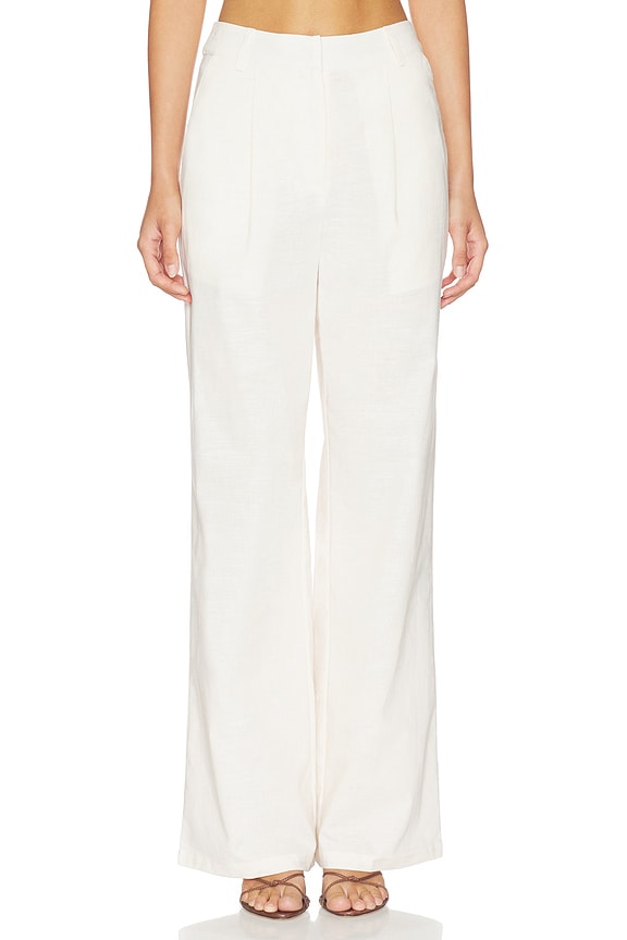 view 1 of 6 PANTALÓN CON TRABILLA MIRIAM in Cream