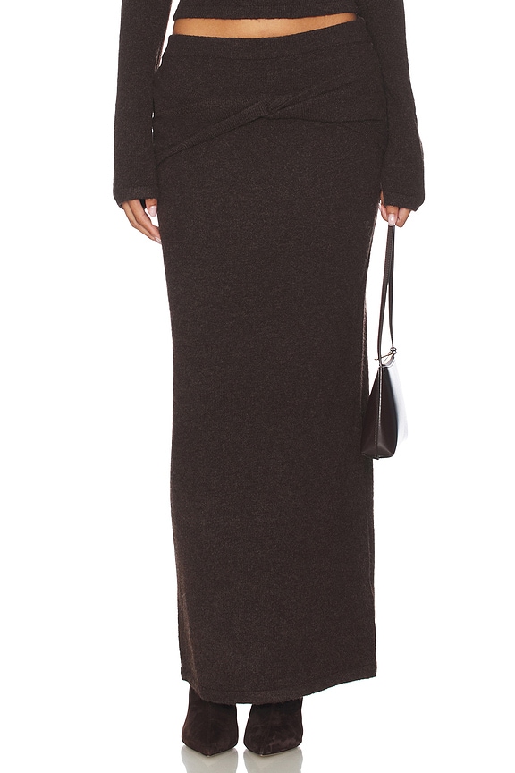 view 1 of 6 Selene Skirt in Chocolate