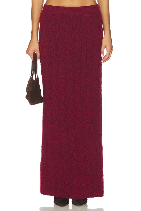view 1 of 6 DALIA 맥시 스커트 in Burgundy
