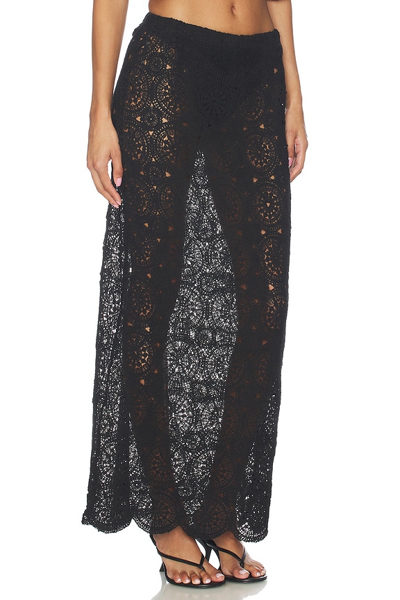 view 2 of 6 Laurenne Crochet Midaxi Skirt in Black