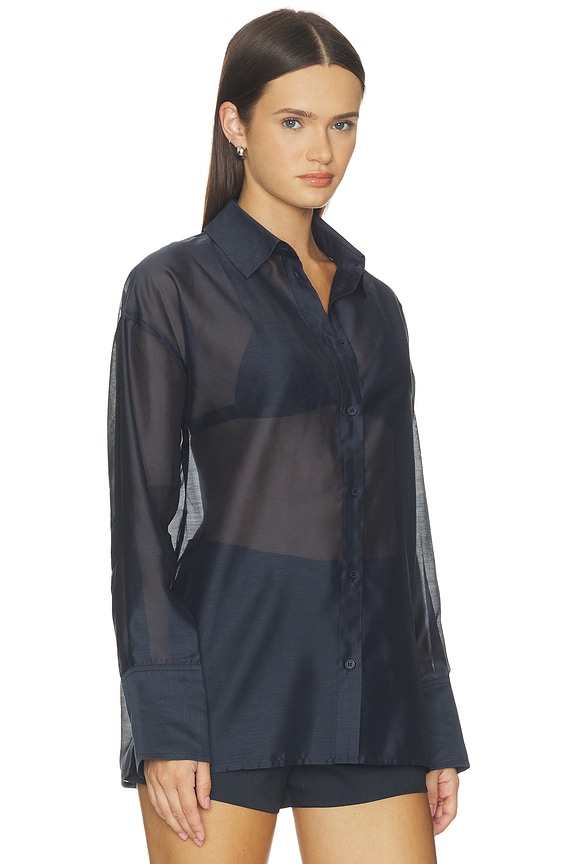 view 2 of 4 x REVOLVE Gracey Sheer Shirt in Navy