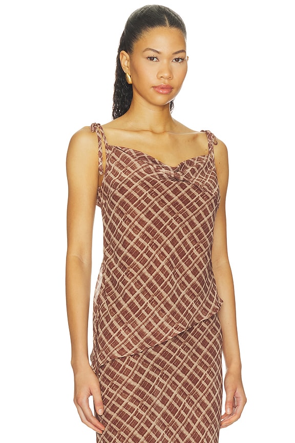 view 2 of 6 Carlotta Top in Brown Multi