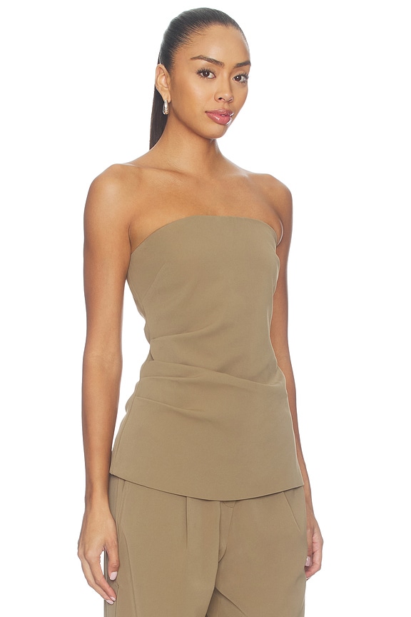 view 2 of 4 Sorcha Strapless Top in Olive
