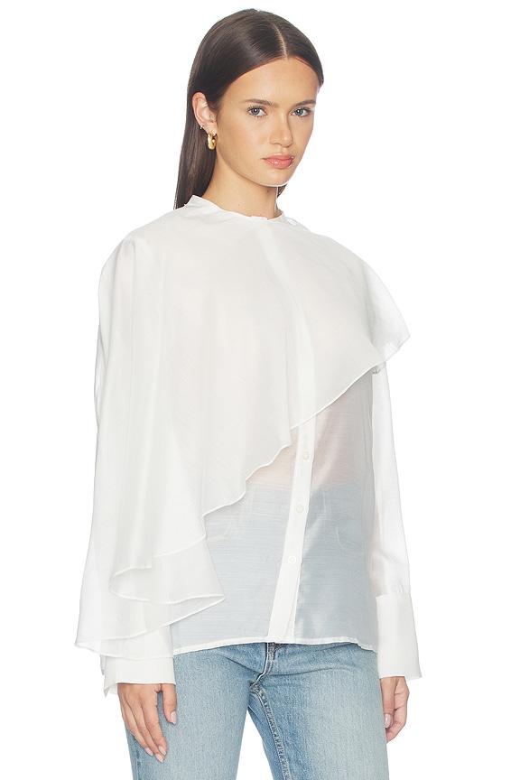 view 2 of 5 Vanessa Drape Top in White