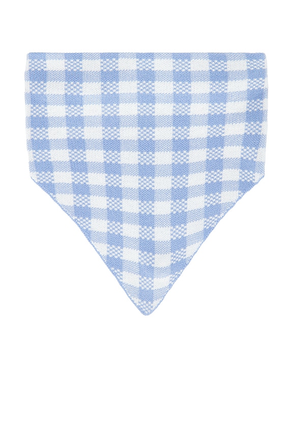 view 1 of 2 Rio Gingham Hair Scarf in Blue Heron Combo