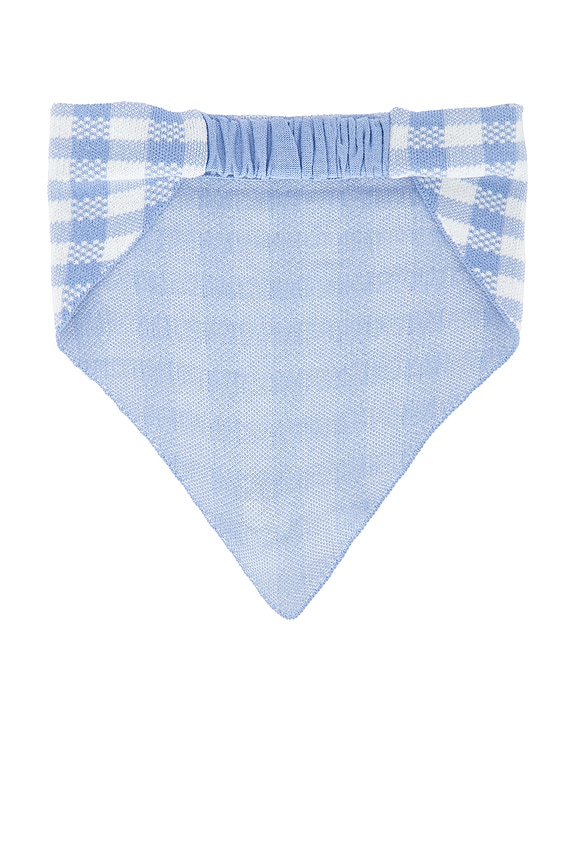 view 2 of 2 Rio Gingham Hair Scarf in Blue Heron Combo