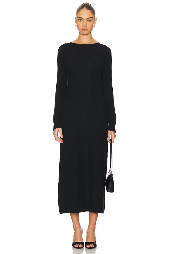 view 2 of 4 VESTIDO MIDI MANGA LARGA SCARLETT in Black