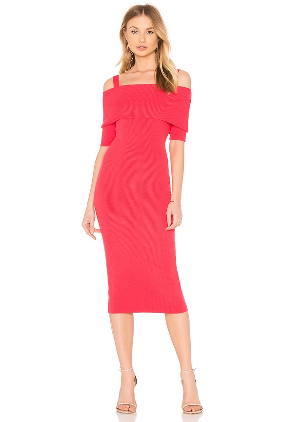 view 2 of 4 Off Shoulder Sweater Dress in Red