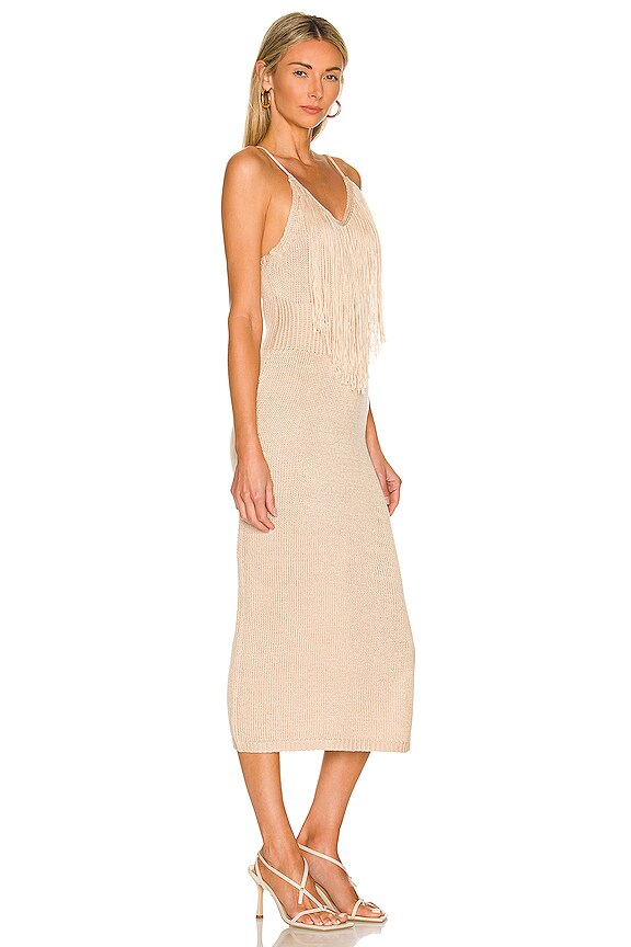 view 2 of 3 Fringe Tank Dress in Oat