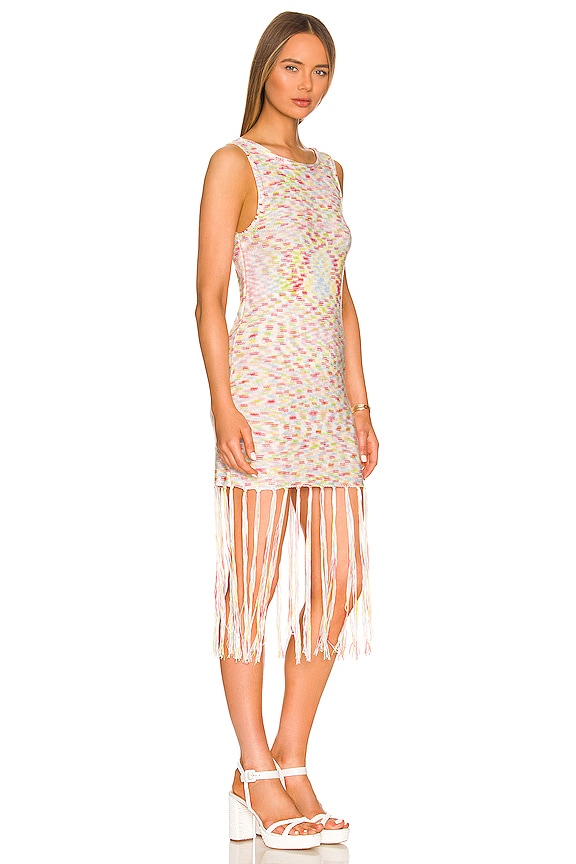 view 2 of 3 Colorful Fringe Dress in Rydell Red Multi