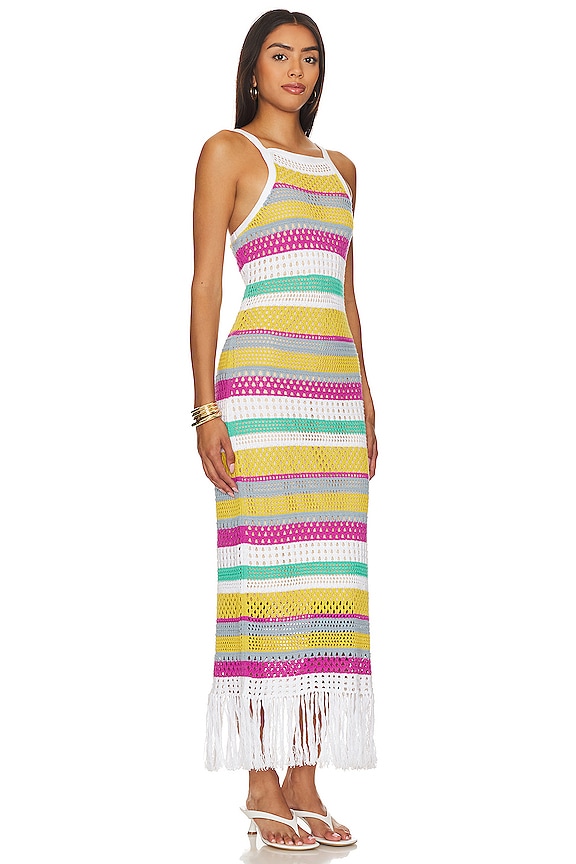 view 2 of 3 Lucia Dress in Cyan Multi