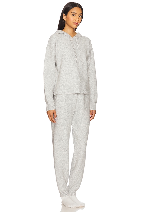 view 2 of 3 Dahlia Hoodie Set in Light Heather Grey