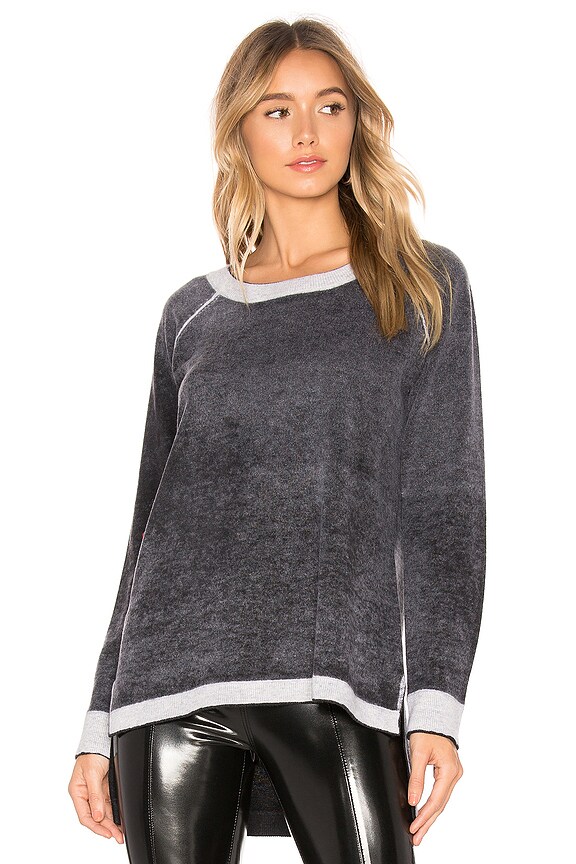 view 2 of 5 Cashmere Reverse Printed Pullover in Black
