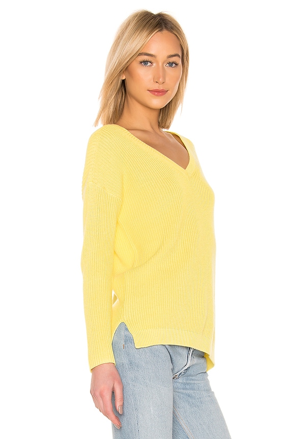view 2 of 4 Emma V Neck Sweater in Lemon Yellow