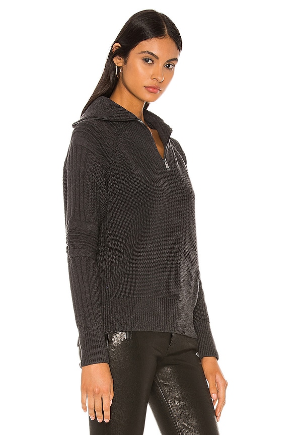 view 2 of 4 Half Zip-Up Pullover in Onyx Melange