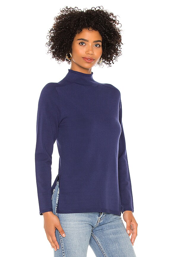 view 2 of 4 Tunic With Side Slits in True Navy