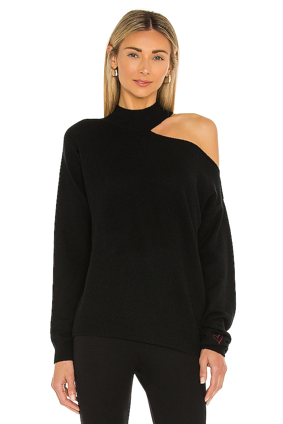 view 1 of 6 High Crew Collarbone Pullover in Black