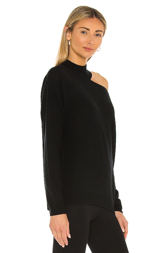 view 2 of 6 High Crew Collarbone Pullover in Black