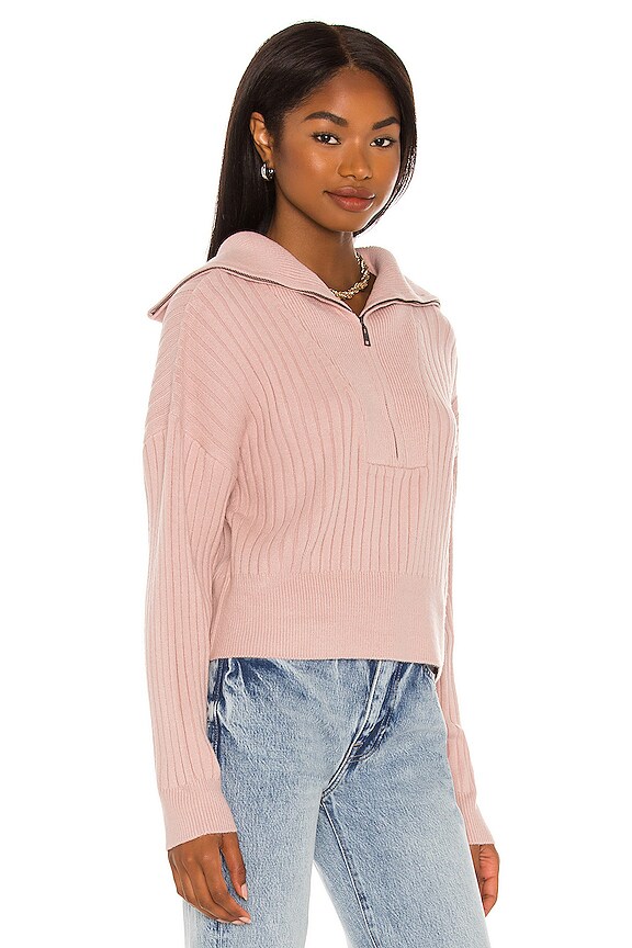 view 2 of 4 Rib Quarter Zip Sweater in Quartz