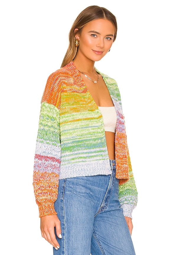 view 2 of 4 Ombre Cardigan in Papaya Multi
