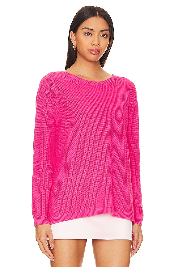 view 2 of 4 EMMA 크루넥 스웨터 in Shocking Pink