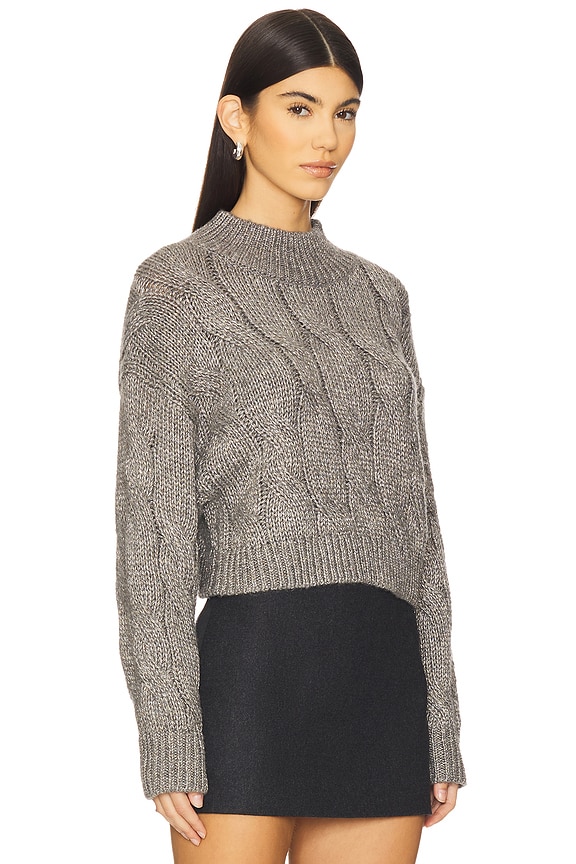 view 2 of 5 LOLA 케이블 니트 스웨터 in Pewter Heather Lurex