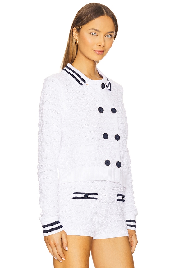 view 2 of 4 Leena Double Breasted Cardigan in Bleach White Multi