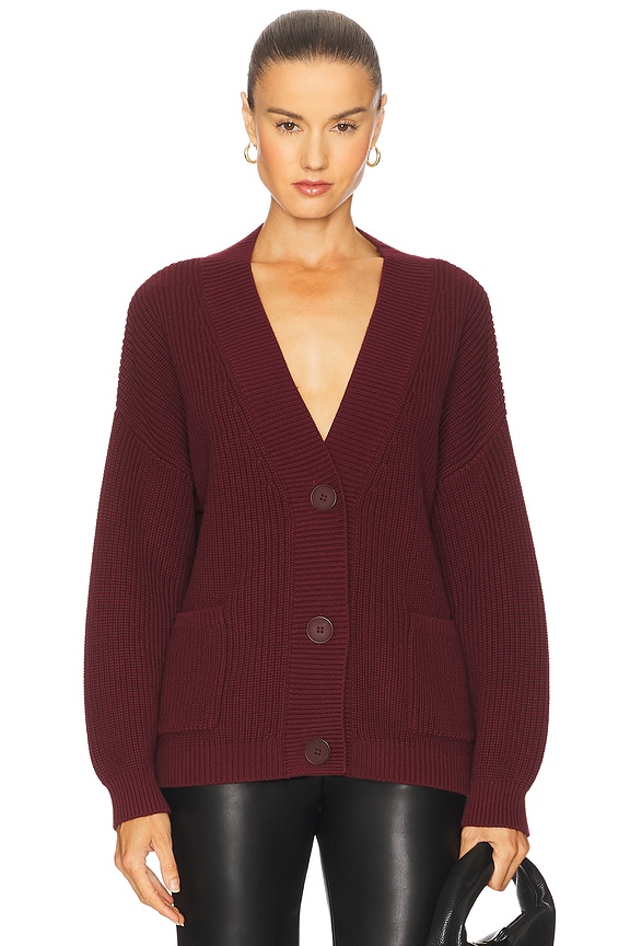 view 1 of 4 Celeste Cardigan in Oxblood