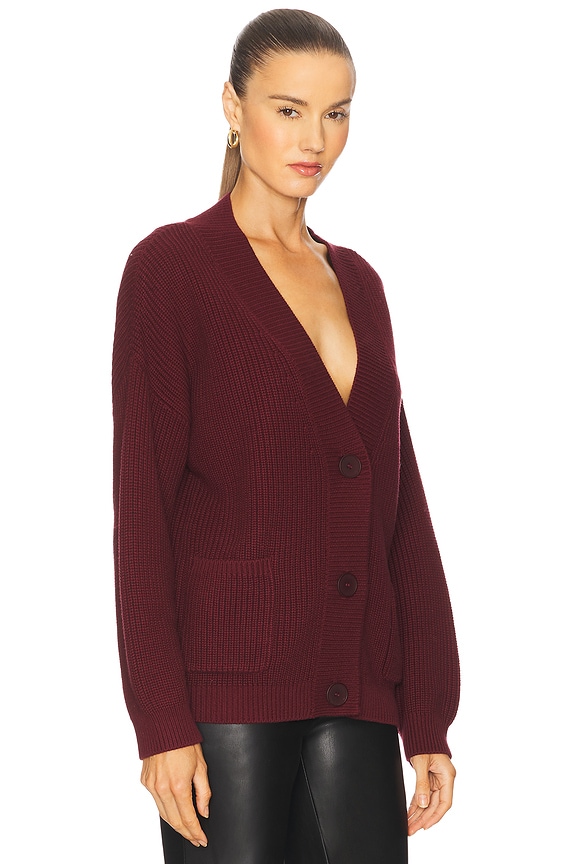 view 2 of 4 Celeste Cardigan in Oxblood