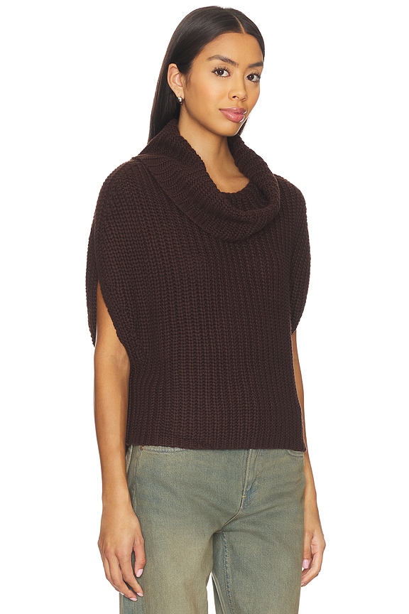 view 2 of 4 Cate Sleeveless Turtleneck Sweater in Coffee Bean